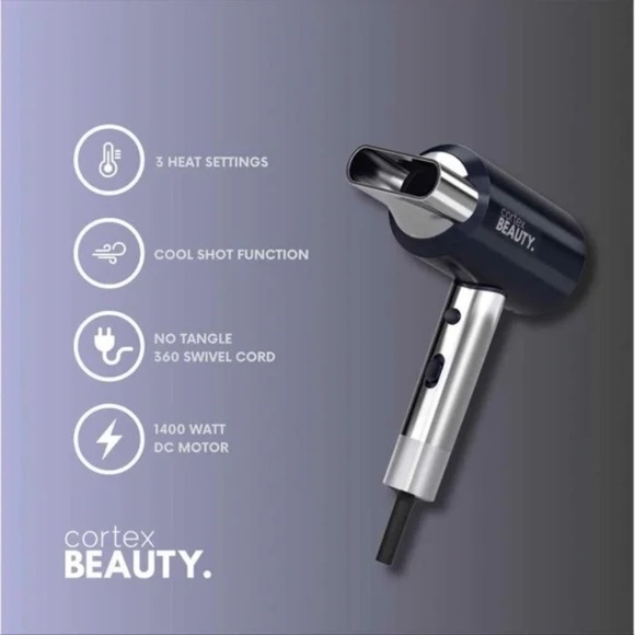 CORTEX BEAUTY HotShot Lightweight Compact Blow Dryer Gray & Silver New MSRP $249 main image 8